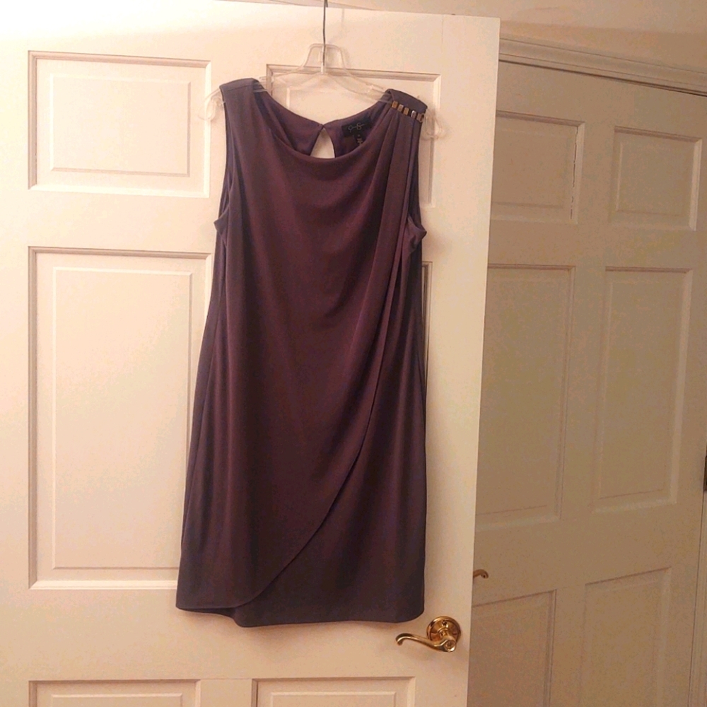 Jessica simpson grey dress, size 12, stretches